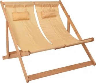 

Шезлонг Dyatel двойной (бежевый/натуральный дуб)