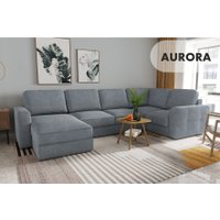 П-образный диван Mio Tesoro Aurora компл.3 левый (Kashemir 974 серый)