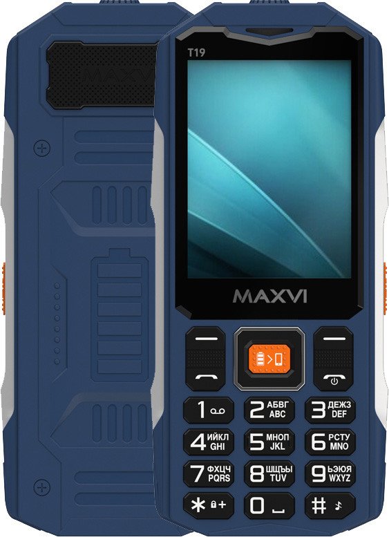 Кнопочный телефон Maxvi T19 (синий)