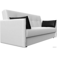 Диван Лига диванов Лига-018 117886 (экокожа белый/подушки черный)