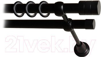 

Карниз для штор Lm Decor Decor Цилиндр 088 2р гладкий 25/19мм (черный матовый, 3м)