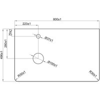  Misty Столешница Роял 80 VS03-80 (черный)