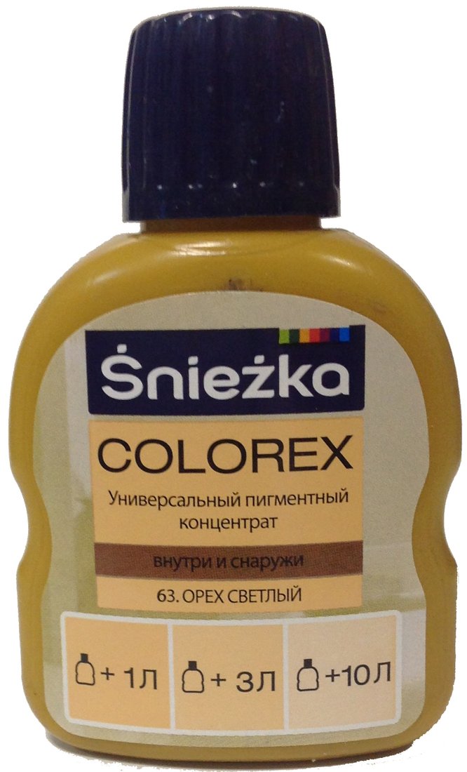 

Колеровочная краска Sniezka Colorex 0.1 л (№63, орех светлый)