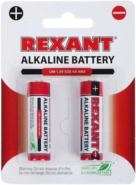

Батарейка Rexant AA/LR6 2шт 30-1050