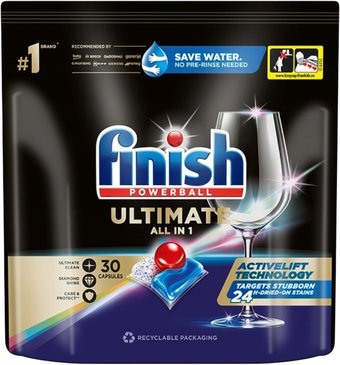 Капсулы для посудомоечной машины Finish Powerball Ultimate All In 1 (30 шт)