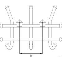 Вешалка для одежды ЗМИ Норма 3 ВН 64 (черный)