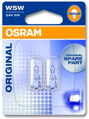 

Галогенная лампа Osram W5W Original Line 2шт [2845-02B]