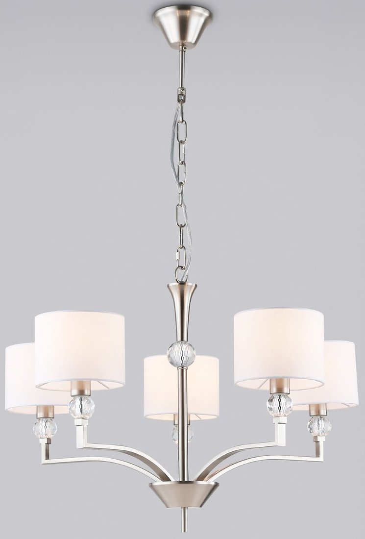 Подвесная люстра Ambrella light LH71121/5 SN/WH (никель/белый)