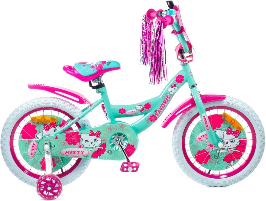 

Детский велосипед Favorit Kitty 16 KIT-16GN (розовый/бирюзовый)