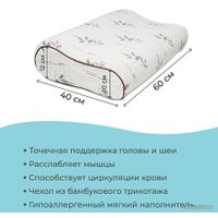 Ортопедическая подушка Ambesonne С валиком 60x40 plortorb-01