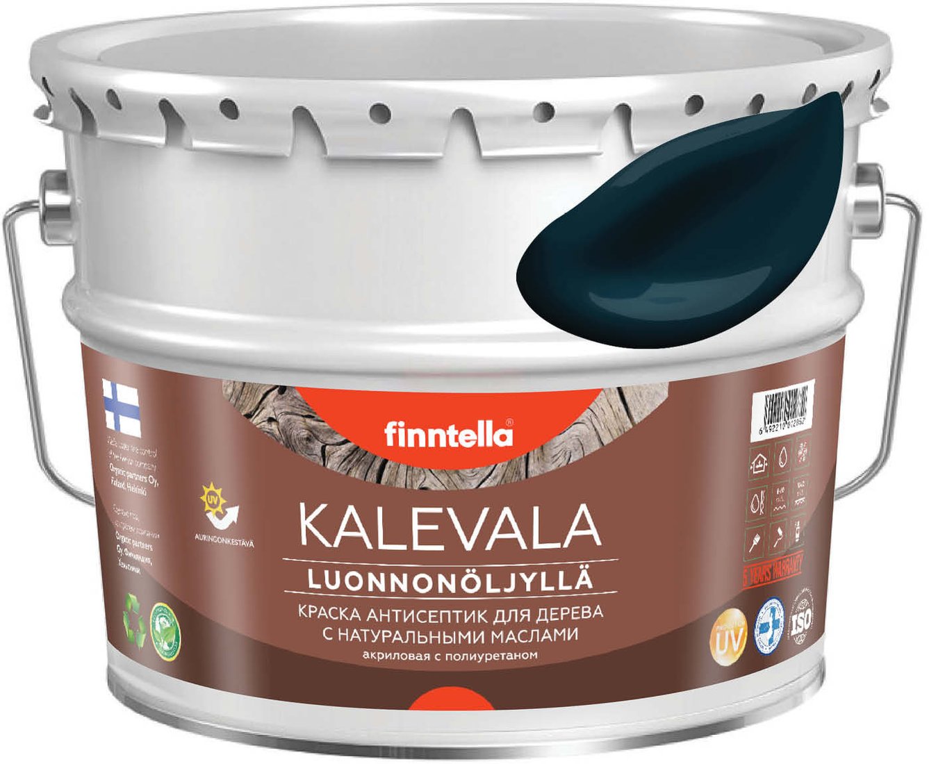 

Краска Finntella Kalevala Ukonilma F-13-1-9-FL008 9 л (зеленый/синий)