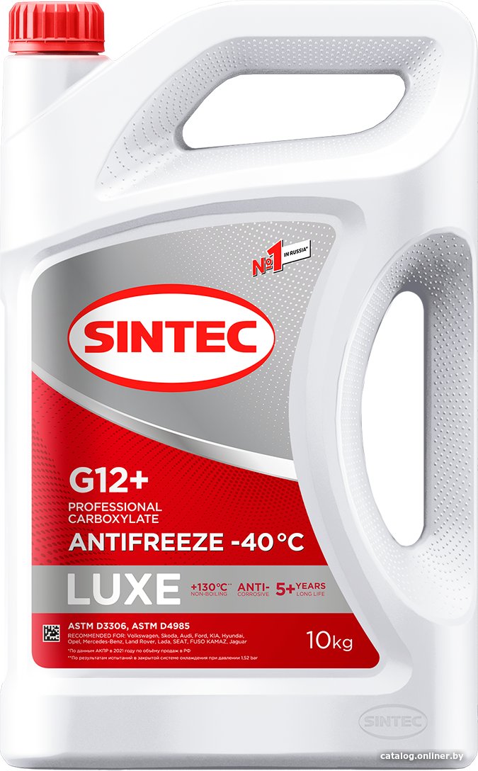 Антифриз Sintec Luxe G12+ (10кг, красный)