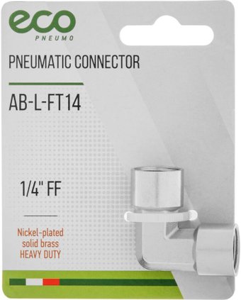 ECO Соединитель пневматический 1/4" AB-L-FT14