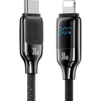 Кабель Usams SJ741 USB Type-С - Lightning (1.2 м, черный)