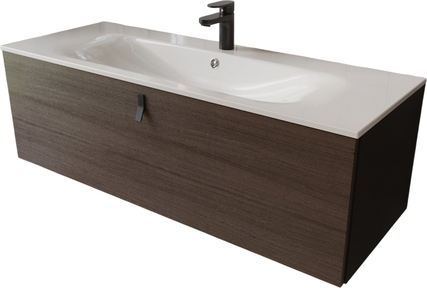 TERMINUS Тумба с умывальником Контур 120x38x45 с 1 ящиком KON101201200001O (венге/графит)