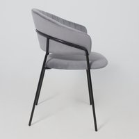 Стул с подлокотниками Алвест AV 433 (темно-серый бархат H-15/черный)