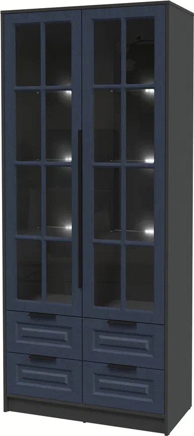 

Шкаф-витрина Интерлиния Концепт КТ-ШВ2 с подсветкой Деко (антрацит/дуб королевский)