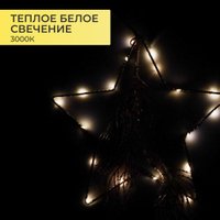 Подвеска AksHome Тип 6 Звезда с веткой 25х24см 18LED 2АА