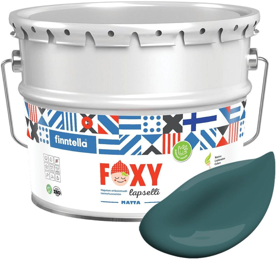 

Краска Finntella Foxy Lapselli Matte Elama F-50-1-9-FL280 9 л (зеленый)