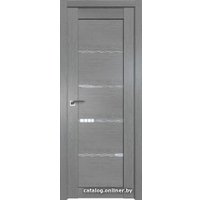 Межкомнатная дверь ProfilDoors 2.09XN L 70x200 (грувд серый, стекло дождь белый)