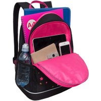Школьный рюкзак Grizzly RG-463-1 (черный/розовый)