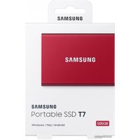 Внешний накопитель Samsung T7 500GB (красный)