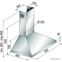 Кухонная вытяжка Korting KHC 5431 X