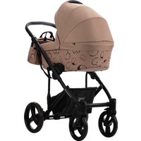 Универсальная коляска BEBETTO Magnum Light SE 2в1 (06, темно-бежевый/черная рама)