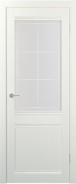 

Межкомнатная дверь Юркас Stark ST22 ДО 90x200 (айс, стекло мателюкс матовое квадро)