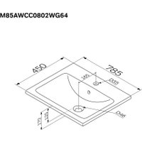Умывальник AM.PM X-Joy M85AWCC0802WG