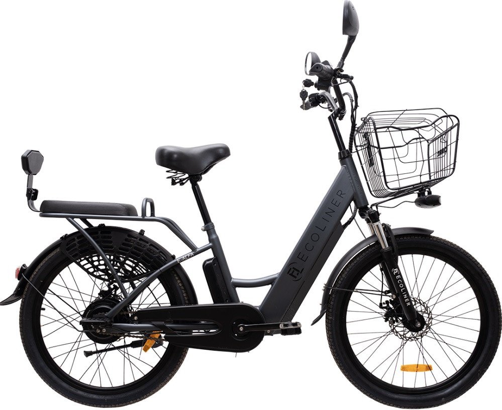 Электровелосипед Ecoliner E-Alfa 24 240Вт 48В 10.5А/ч (черный)
