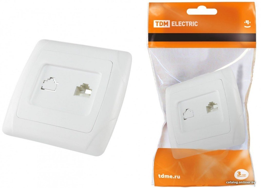 Розетка телефонная TDM Electric Онега SQ1805-0020