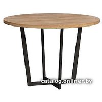 Кухонный стол LoftyHome Тасос Раунд 1627737 (мрамор пуно с белым основанием)