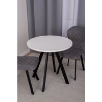 Кухонный стол Домотека Дельта К-М 75x75 (белый/черный)