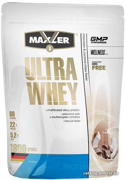 Протеин комплексный Maxler Ultra Whey (шоколад/кокосовая стружка, 900г)