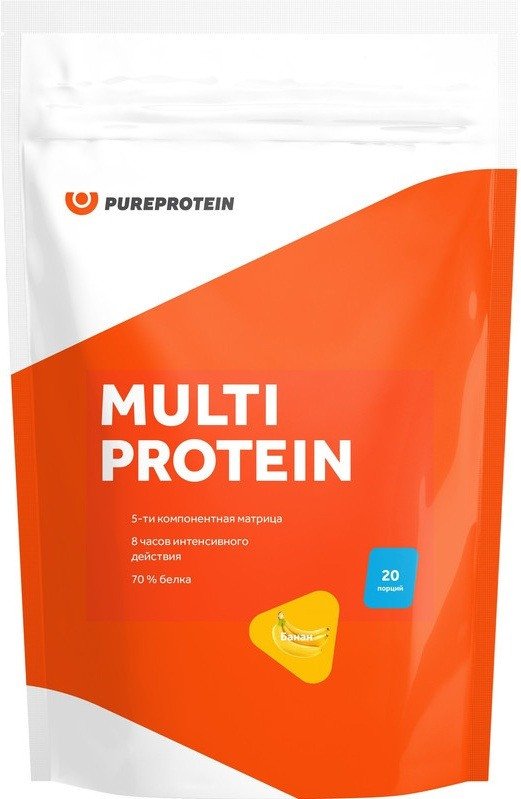 Протеин сывороточный (изолят) Pureprotein Multi Protein (600 г, банан)