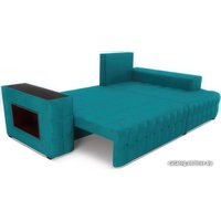 Угловой диван Мебель-АРС Мадрид правый (бархат сине-зеленый Star Velvet 43 Black Green)