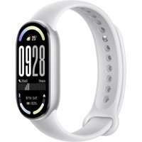 Фитнес-браслет Xiaomi Smart Band 10 M2459B1 (серебристый, с белым силиконовым ремешком, международная версия)