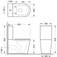 Унитаз напольный Lauter W76 P-TRAP 21122762 + гигиенический душ Infinity 21LT0103CH (горизонтальный выпуск)