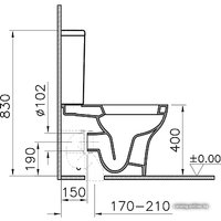 Унитаз напольный Vitra Zentrum [9012B003-7202] в Лиде