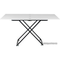 Стол-трансформер Levmar Compact (белый глянец/черные опоры)
