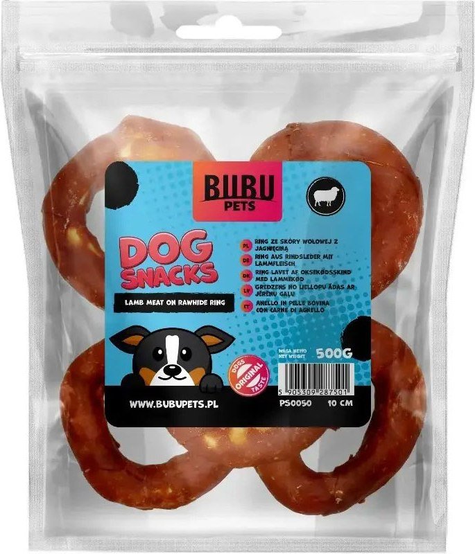 

Лакомство для собак Bubu Pets Мясо ягненка на сыромятных кольцах PS0050 (500 г)