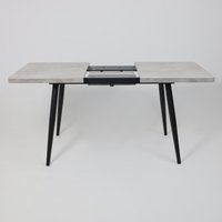 Кухонный стол Мамадома Borg radial-120 раздвижной 120-160х80 (серый сланец/черный)