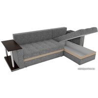 Угловой диван Craftmebel Атланта М угловой 2 стола (боннель, правый, серая рогожка)