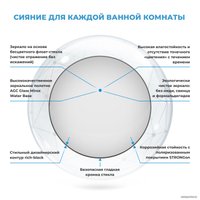  Wellsee Зеркало 7 Rays' Spectrum 172201760, 95 x 95 см в Лиде