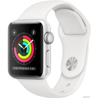 Умные часы Apple Watch Series 3 38 мм (серебристый алюминий/белый)