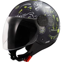 Мотошлем LS2 OF558 Sphere Lux II Maxca (L, черный глянцевый/желтый)