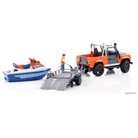 Набор Bruder Land Rover Defender Station Wagon with trailer 02599