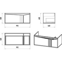  Brevita Тумба под умывальник Cascade 100 CAS-09100-011Я