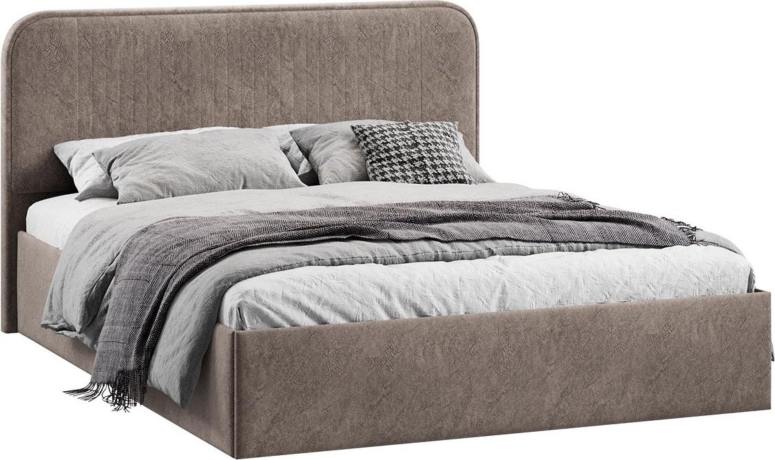 

Кровать Трия Тиффани c ПМ 180x200 Тип 1 и заглушиной (микровелюр Wellmart Latte)